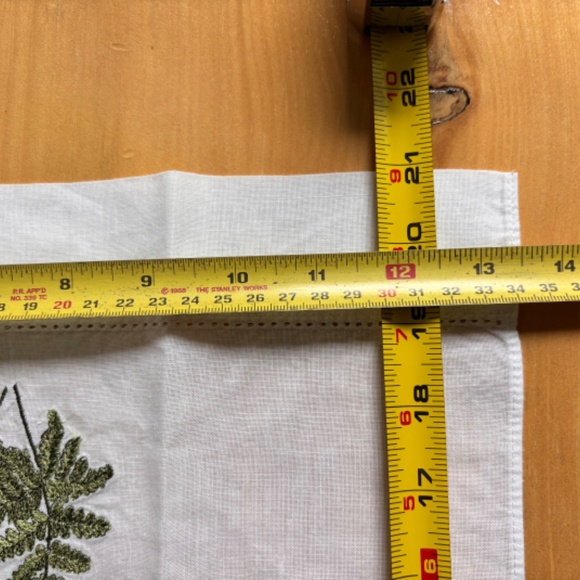 Vintage Fern Frond  Embroidered Tea Towel - Picture 5 of 6